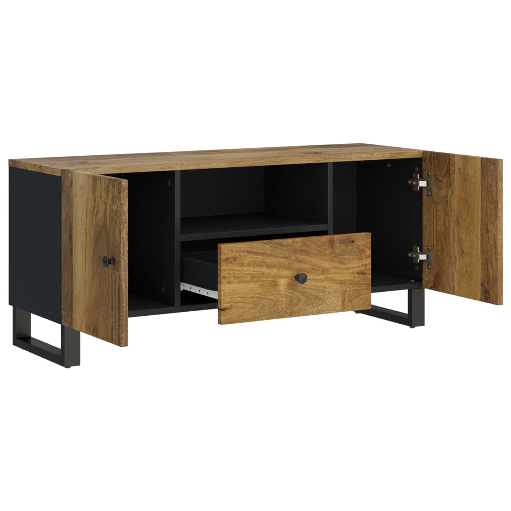 Tv-meubel 105x33,5x46 cm massief mangohout en bewerkt hout is nu te koop bij PeponiXL, paradijselijk wonen!