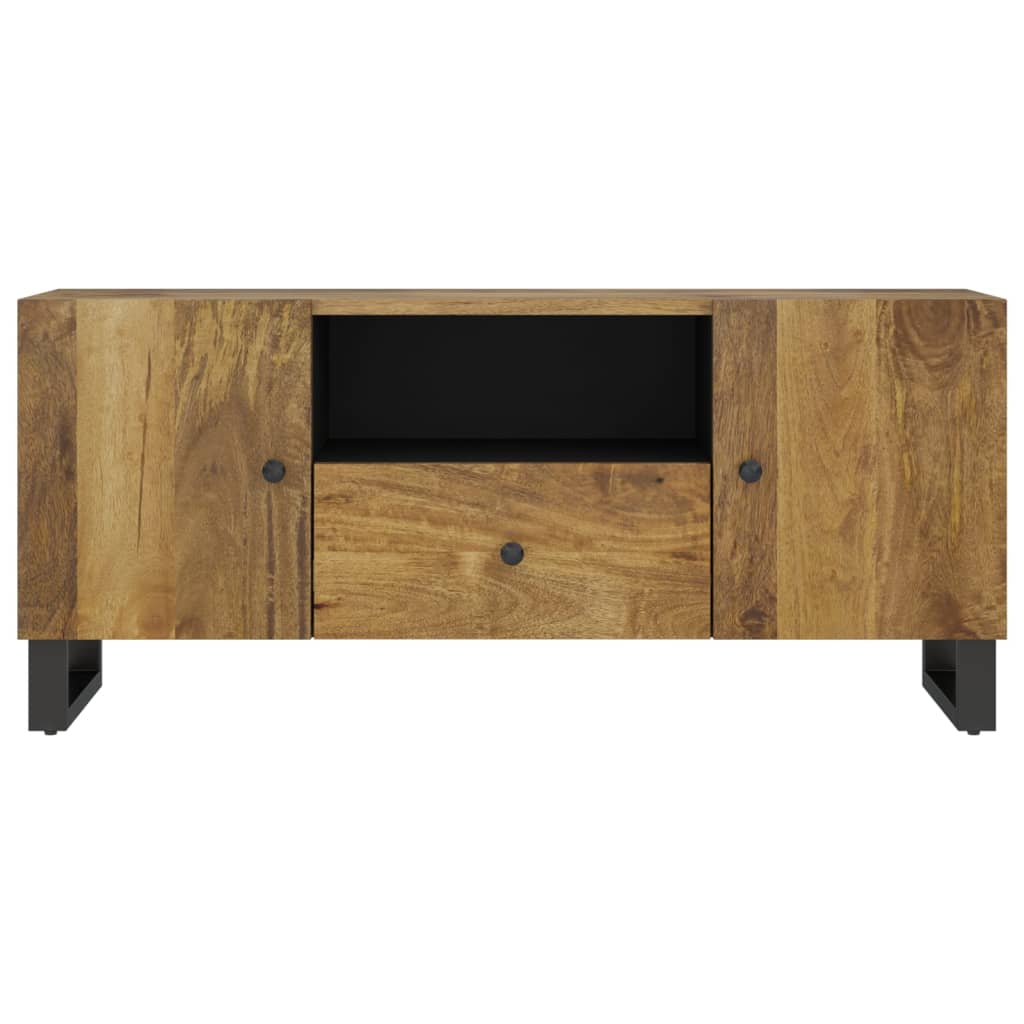 Tv-meubel 105x33,5x46 cm massief mangohout en bewerkt hout is nu te koop bij PeponiXL, paradijselijk wonen!