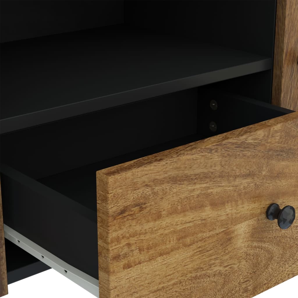Tv-meubel 105x33,5x46 cm massief mangohout en bewerkt hout is nu te koop bij PeponiXL, paradijselijk wonen!