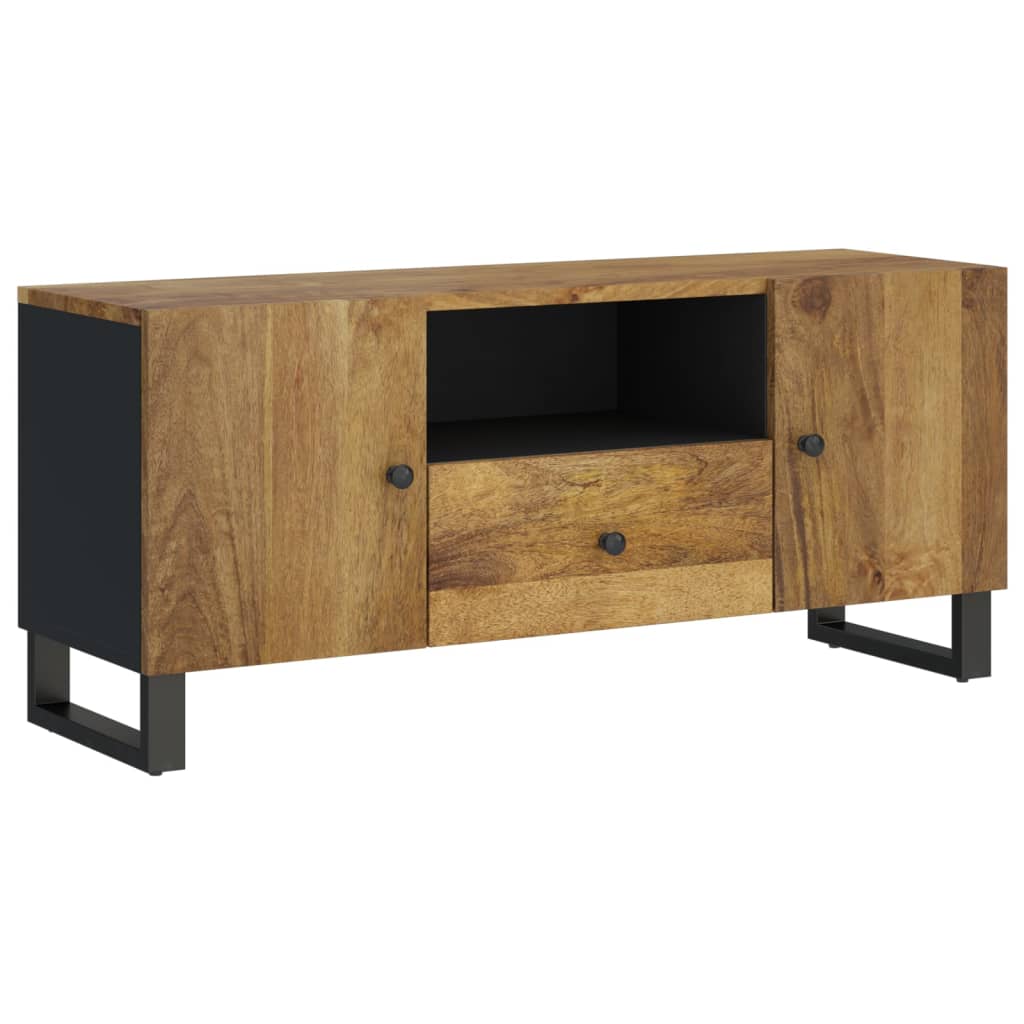 Tv-meubel 105x33,5x46 cm massief mangohout en bewerkt hout is nu te koop bij PeponiXL, paradijselijk wonen!