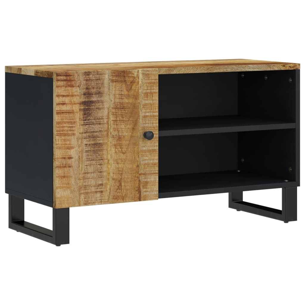 Tv-meubel 80x33x46 cm massief mangohout en bewerkt hout is nu te koop bij PeponiXL, paradijselijk wonen!