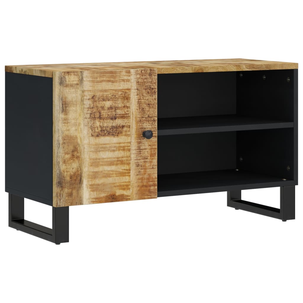 Tv-meubel 80x33x46 cm massief mangohout en bewerkt hout is nu te koop bij PeponiXL, paradijselijk wonen!
