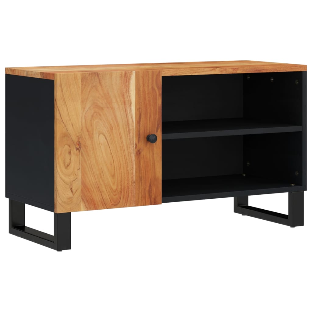 Tv-meubel 80x33x46 cm massief acaciahout en bewerkt hout is nu te koop bij PeponiXL, paradijselijk wonen!