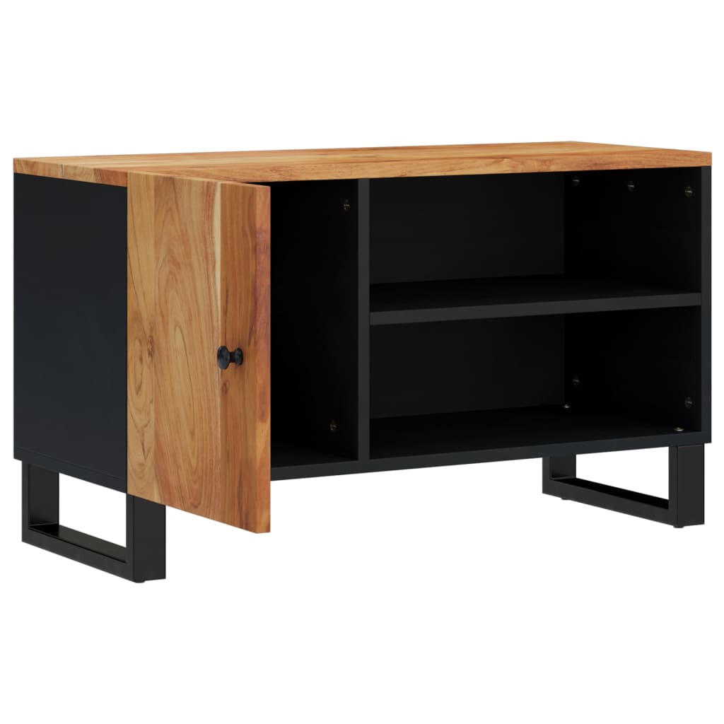 Tv-meubel 80x33x46 cm massief acaciahout en bewerkt hout is nu te koop bij PeponiXL, paradijselijk wonen!