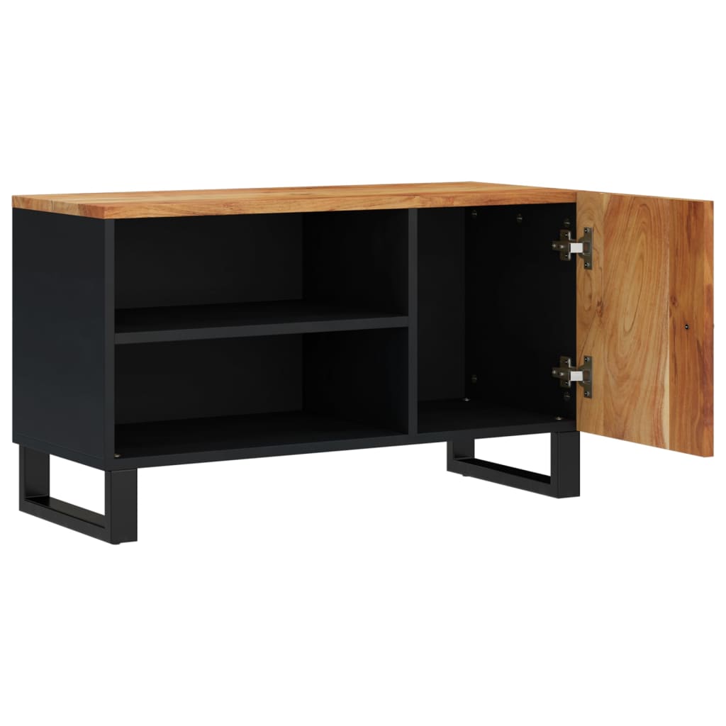 Tv-meubel 80x33x46 cm massief acaciahout en bewerkt hout is nu te koop bij PeponiXL, paradijselijk wonen!