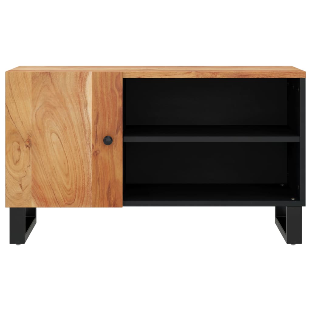 Tv-meubel 80x33x46 cm massief acaciahout en bewerkt hout is nu te koop bij PeponiXL, paradijselijk wonen!