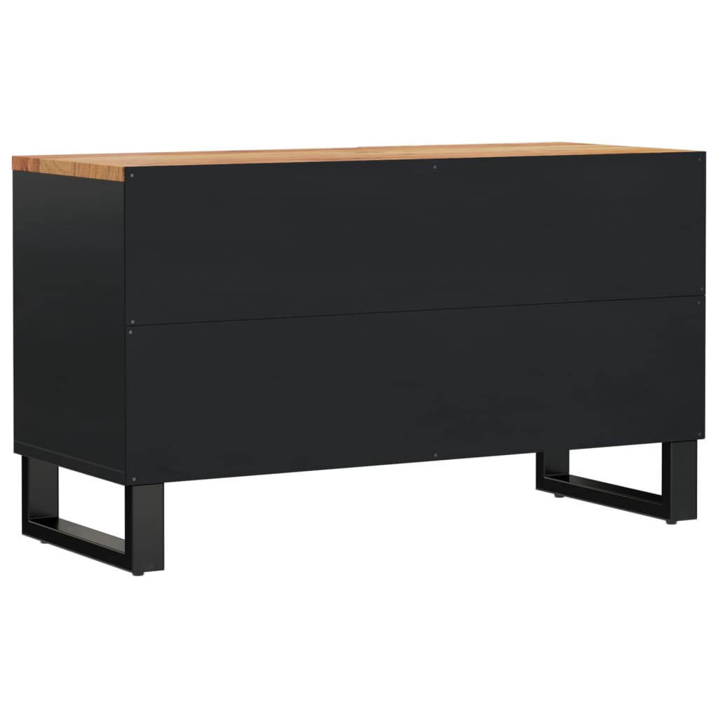 Tv-meubel 80x33x46 cm massief acaciahout en bewerkt hout is nu te koop bij PeponiXL, paradijselijk wonen!