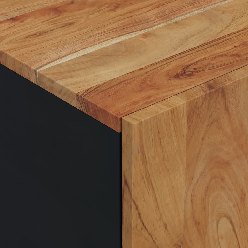 Tv-meubel 80x33x46 cm massief acaciahout en bewerkt hout is nu te koop bij PeponiXL, paradijselijk wonen!