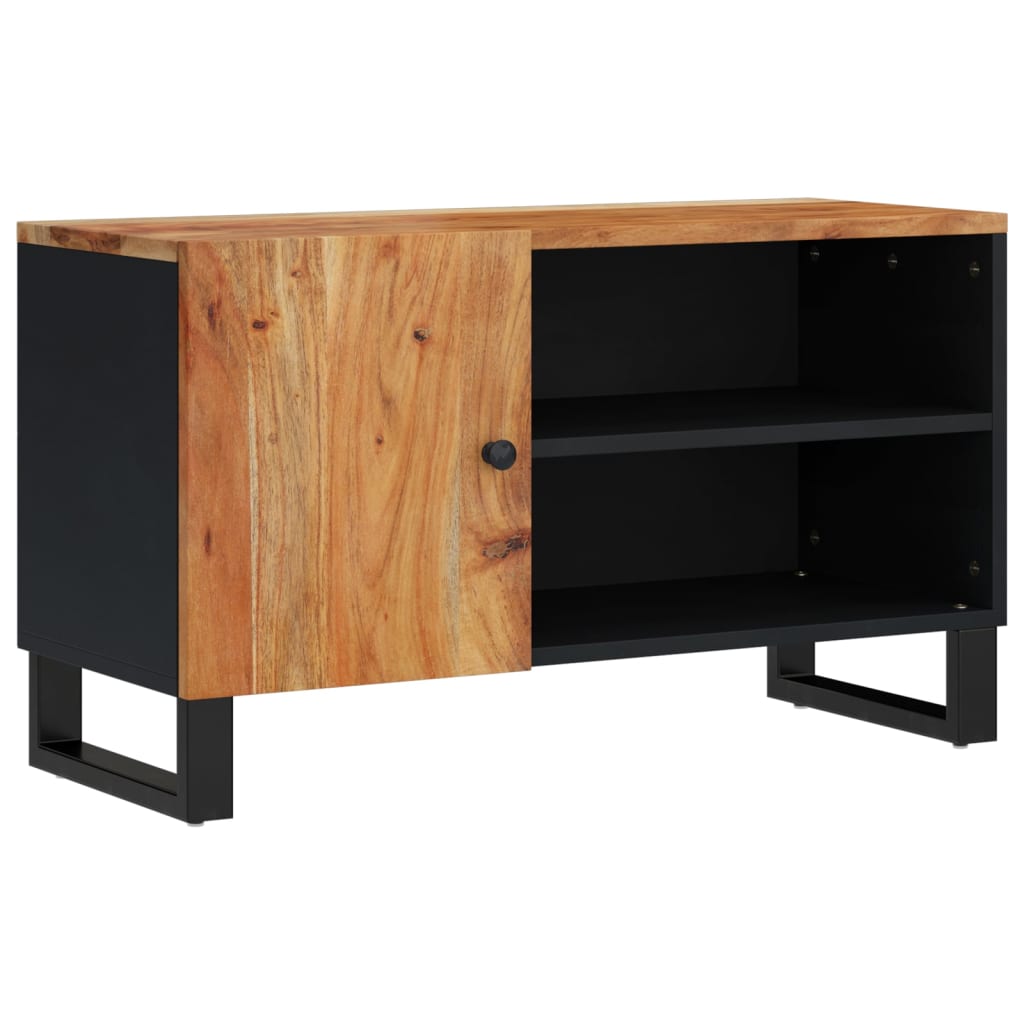 Tv-meubel 80x33x46 cm massief acaciahout en bewerkt hout is nu te koop bij PeponiXL, paradijselijk wonen!