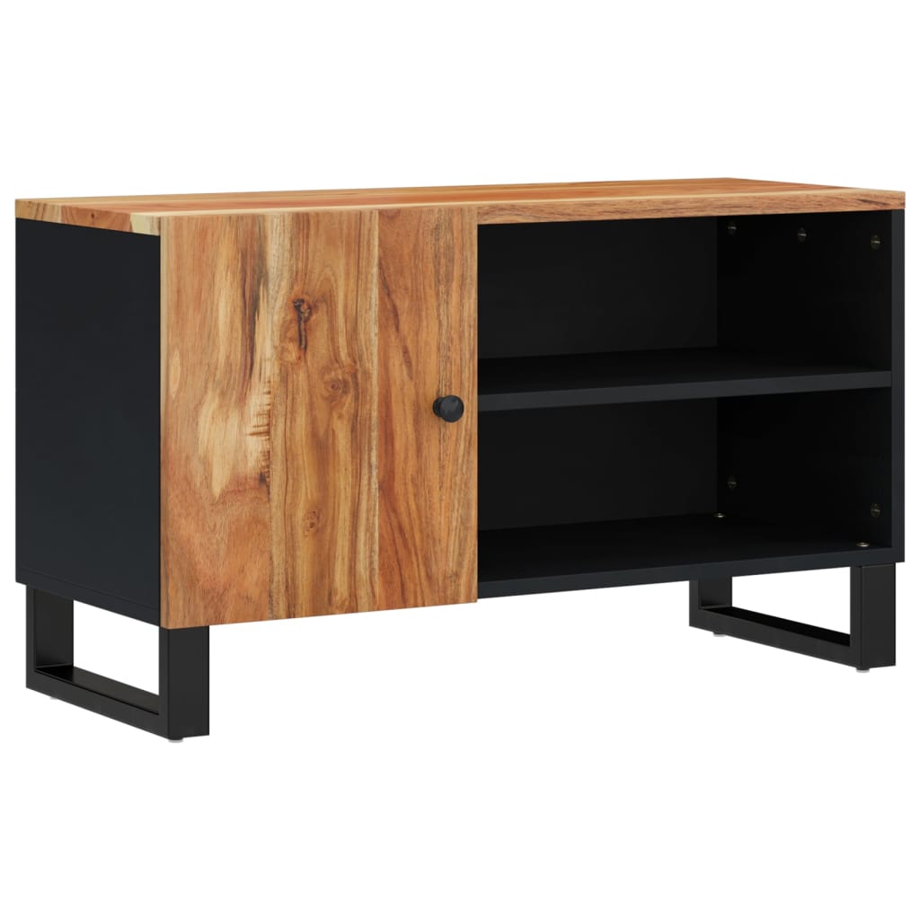 Tv-meubel 80x33x46 cm massief acaciahout en bewerkt hout is nu te koop bij PeponiXL, paradijselijk wonen!