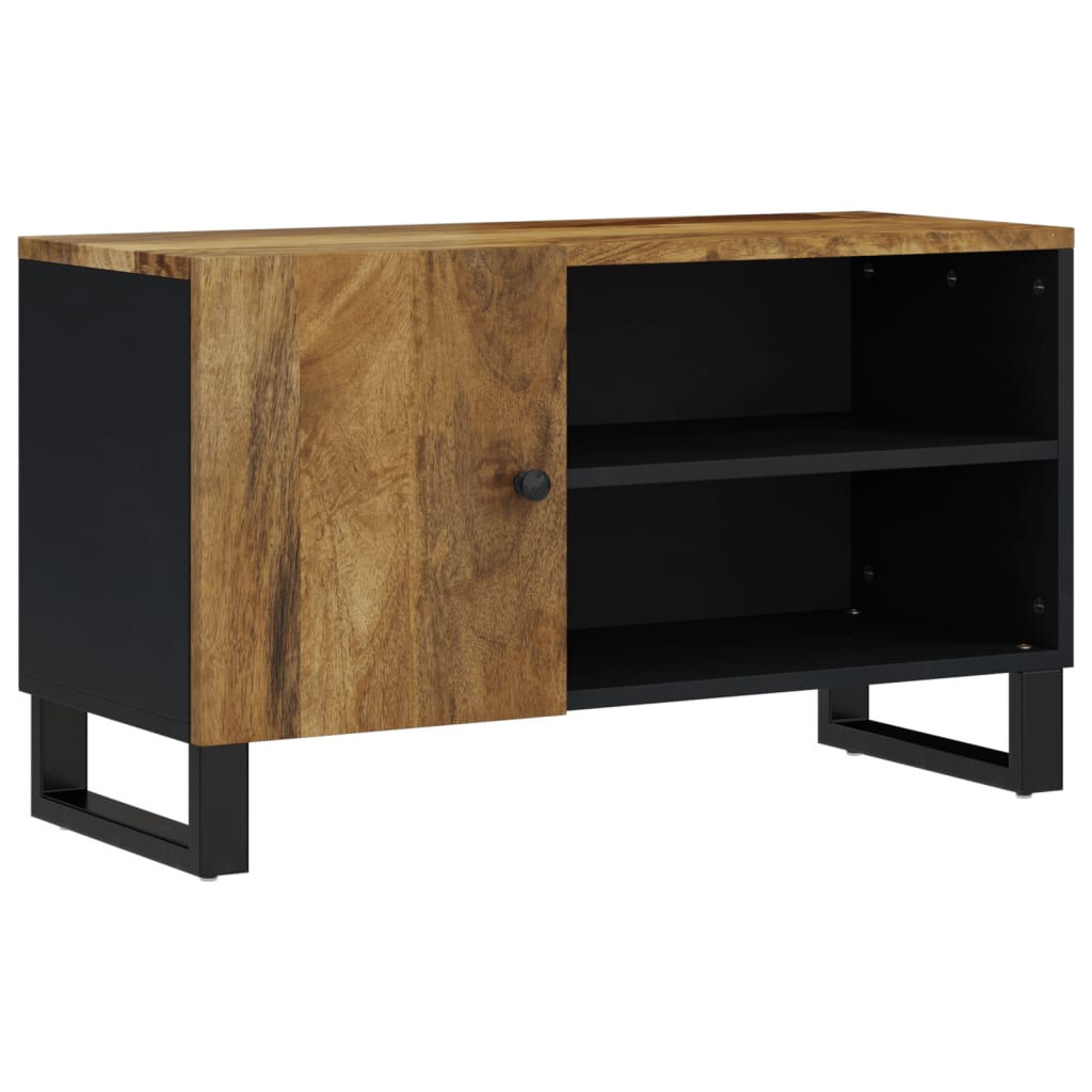 Tv-meubel 80x33x46 cm massief mangohout en bewerkt hout is nu te koop bij PeponiXL, paradijselijk wonen!