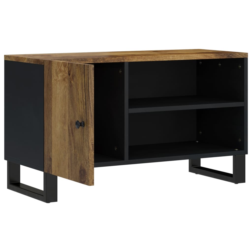 Tv-meubel 80x33x46 cm massief mangohout en bewerkt hout is nu te koop bij PeponiXL, paradijselijk wonen!