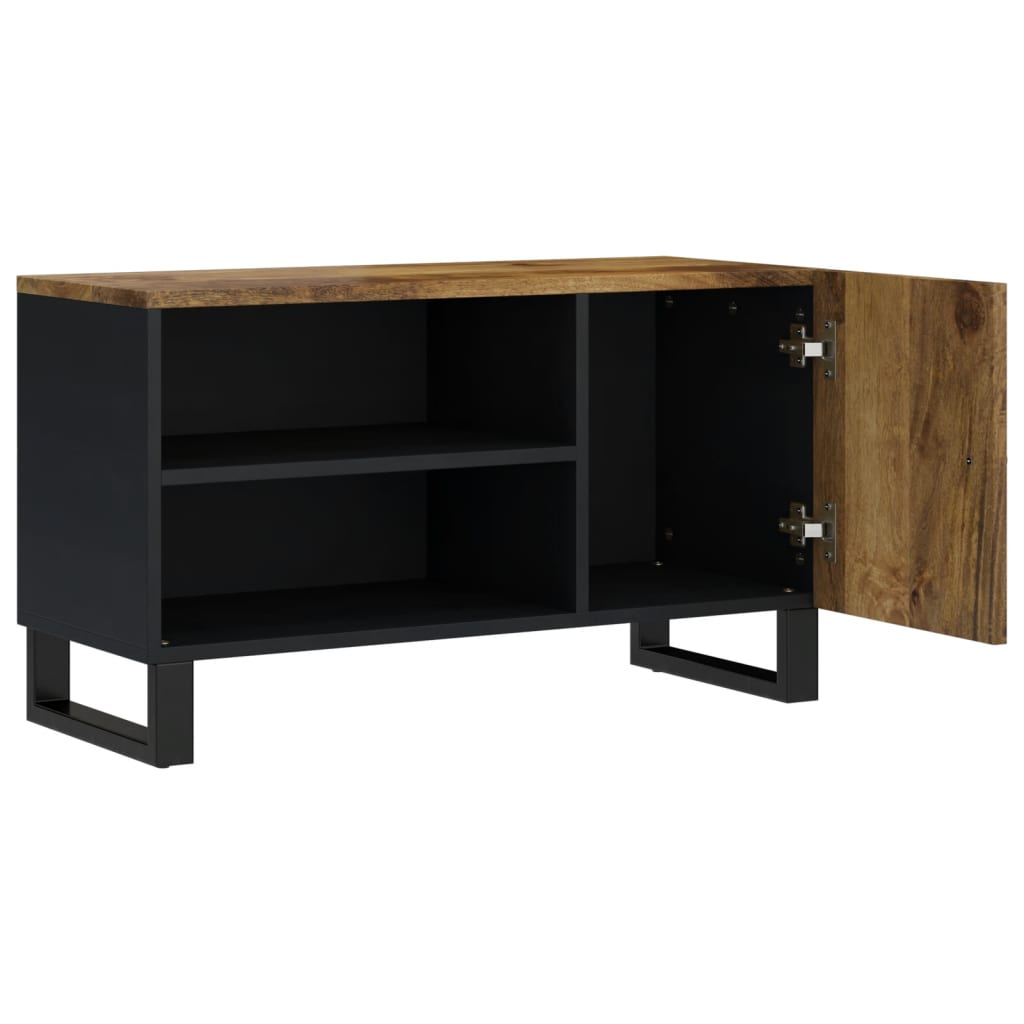 Tv-meubel 80x33x46 cm massief mangohout en bewerkt hout is nu te koop bij PeponiXL, paradijselijk wonen!