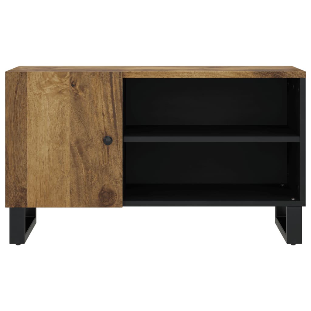 Tv-meubel 80x33x46 cm massief mangohout en bewerkt hout is nu te koop bij PeponiXL, paradijselijk wonen!