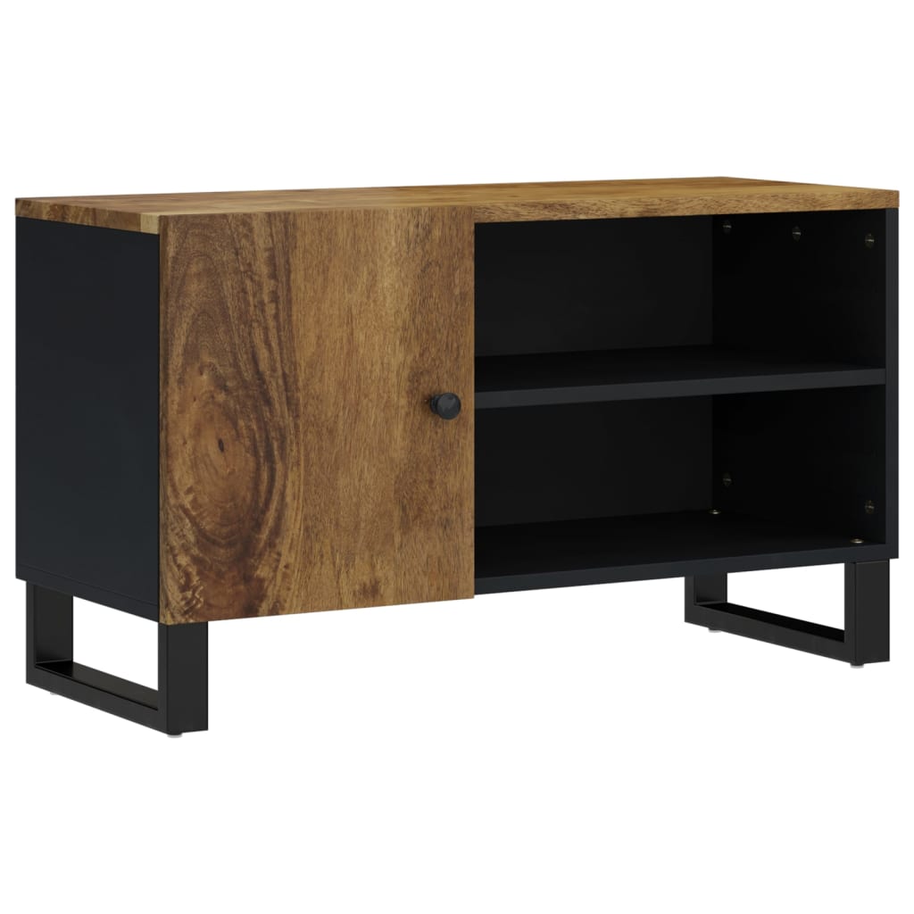 Tv-meubel 80x33x46 cm massief mangohout en bewerkt hout is nu te koop bij PeponiXL, paradijselijk wonen!