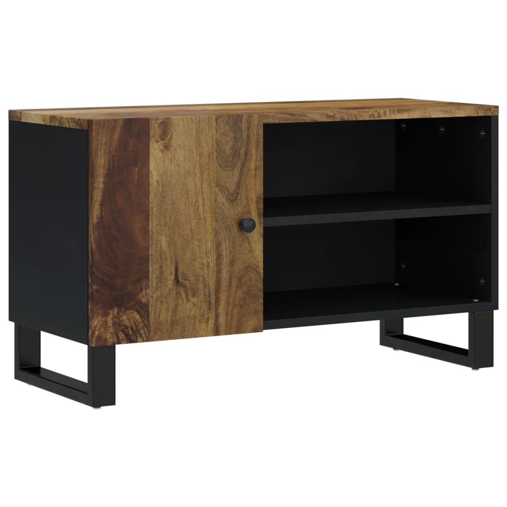 Tv-meubel 80x33x46 cm massief mangohout en bewerkt hout is nu te koop bij PeponiXL, paradijselijk wonen!