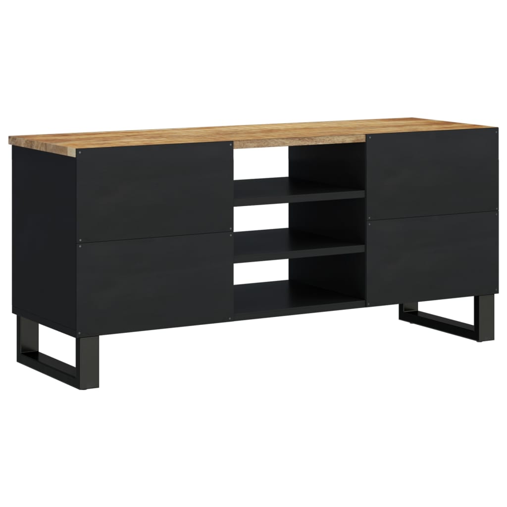 Tv-meubel 100x33x46 cm massief mangohout en bewerkt hout is nu te koop bij PeponiXL, paradijselijk wonen!