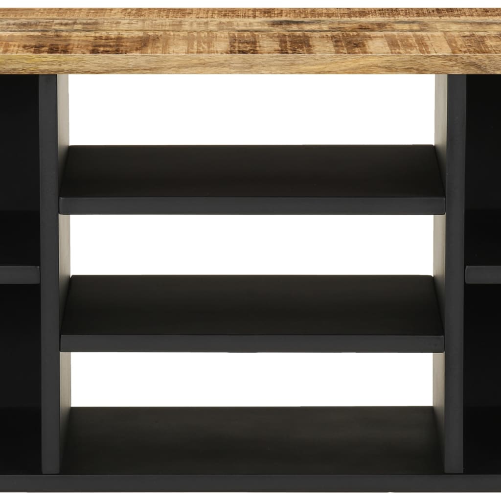 Tv-meubel 100x33x46 cm massief mangohout en bewerkt hout is nu te koop bij PeponiXL, paradijselijk wonen!
