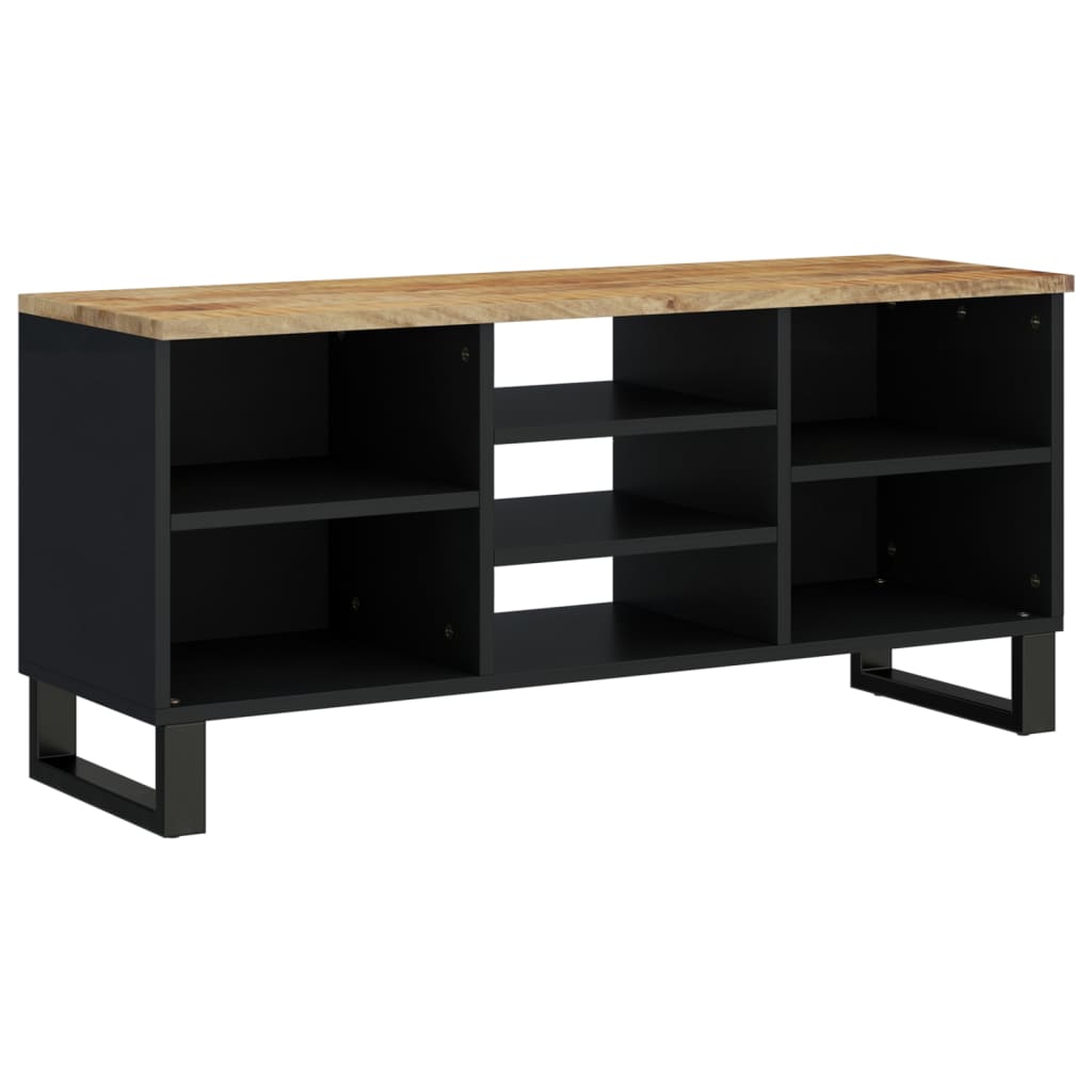 Tv-meubel 100x33x46 cm massief mangohout en bewerkt hout is nu te koop bij PeponiXL, paradijselijk wonen!