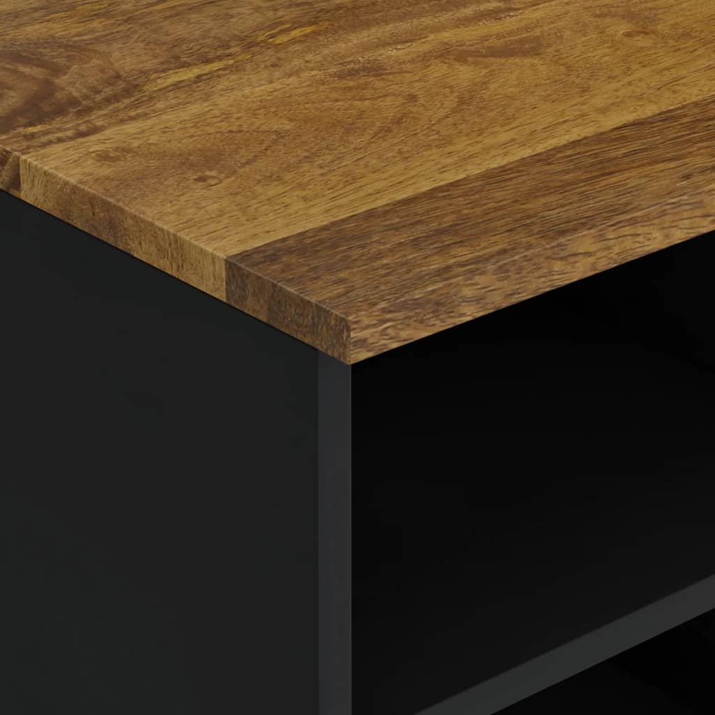 Tv-meubel 100x33x46 cm massief mangohout en bewerkt hout is nu te koop bij PeponiXL, paradijselijk wonen!