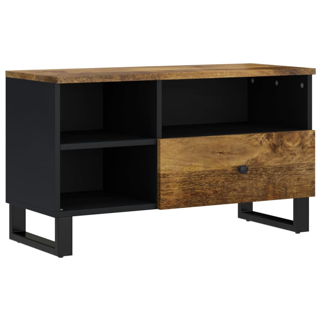 Tv-meubel 80x33x46 cm massief mangohout en bewerkt hout is nu te koop bij PeponiXL, paradijselijk wonen!