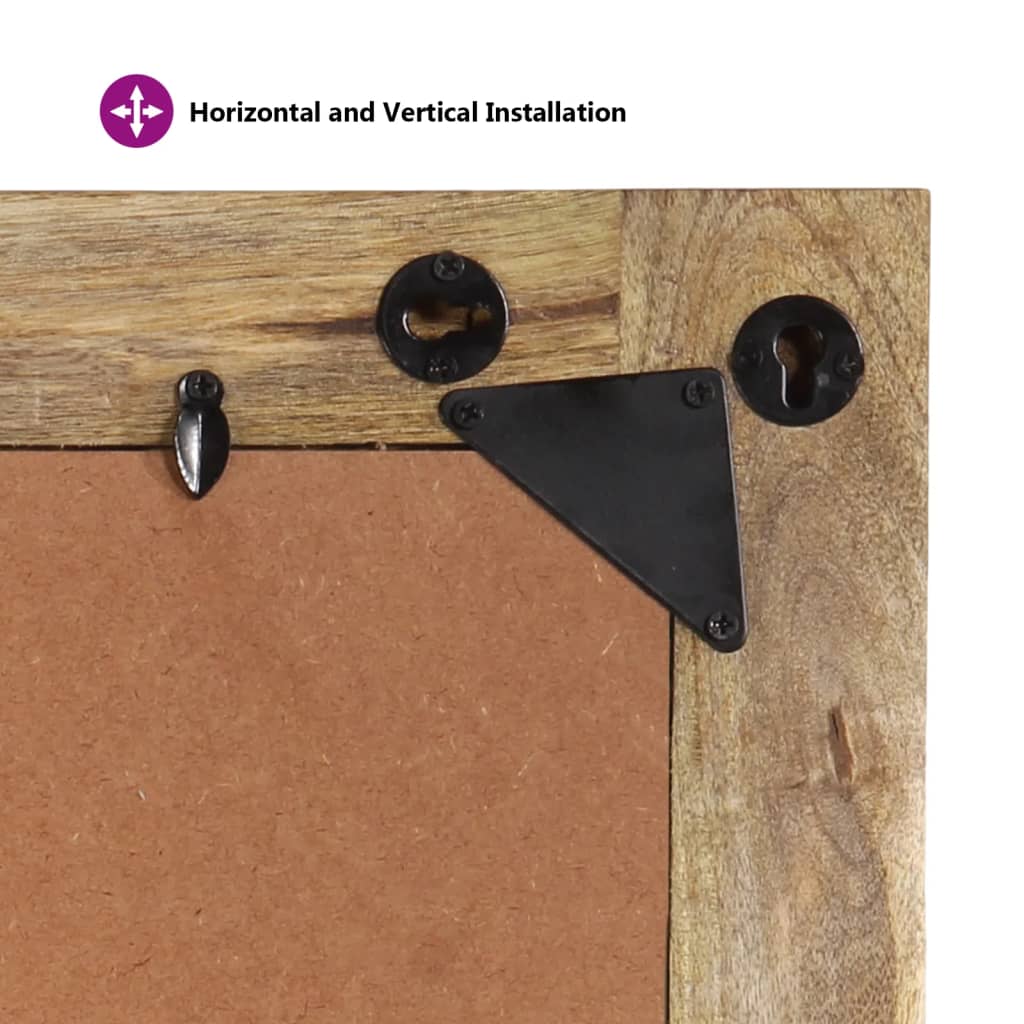 Spiegel 70x50 cm massief mangohout en glas is nu te koop bij PeponiXL, paradijselijk wonen!