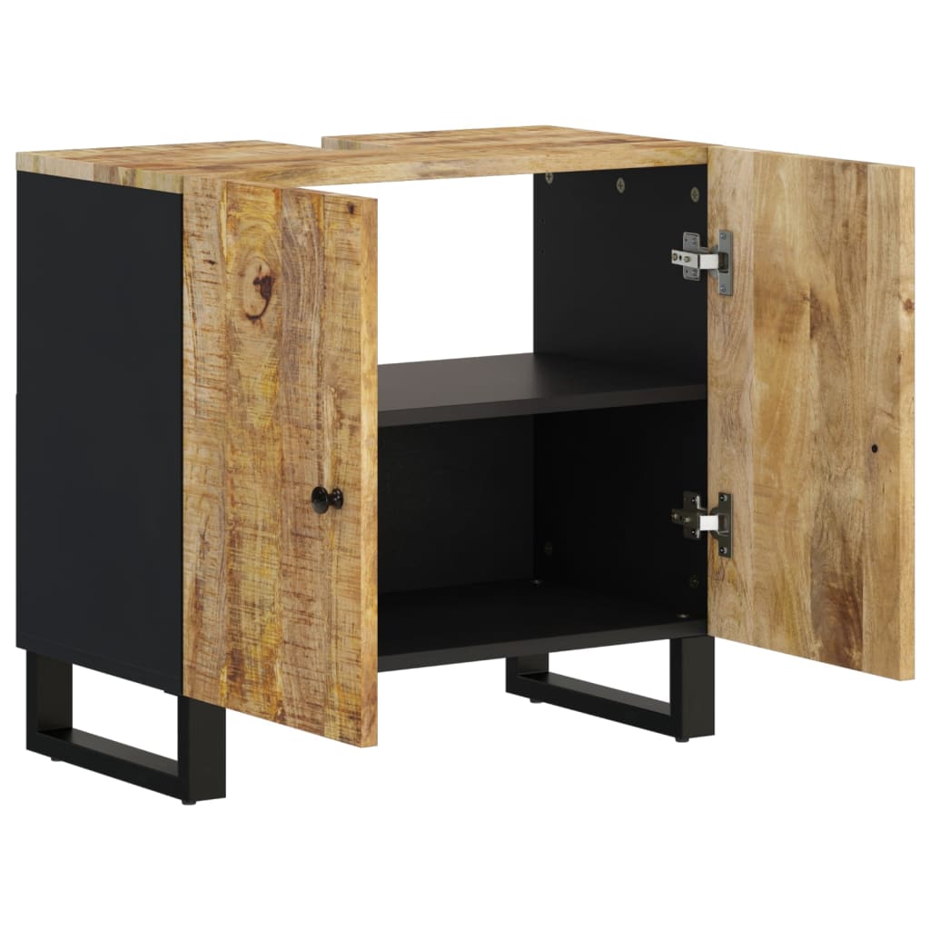 Wastafelkast 62x33x58 cm massief mangohout en bewerkt hout is nu te koop bij PeponiXL, paradijselijk wonen!