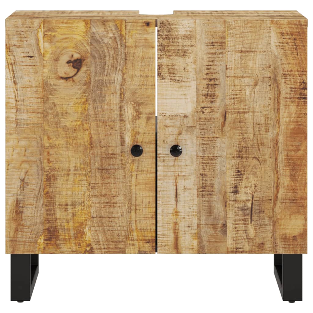Wastafelkast 62x33x58 cm massief mangohout en bewerkt hout is nu te koop bij PeponiXL, paradijselijk wonen!