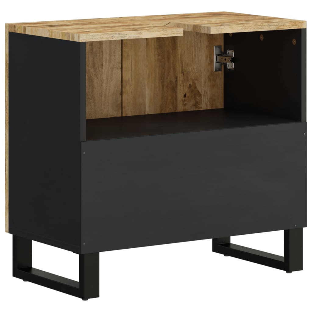 Wastafelkast 62x33x58 cm massief mangohout en bewerkt hout is nu te koop bij PeponiXL, paradijselijk wonen!