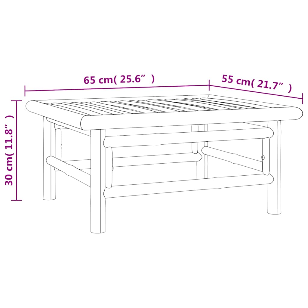 Tuintafel 65x55x30 cm bamboe is nu te koop bij PeponiXL, paradijselijk wonen!