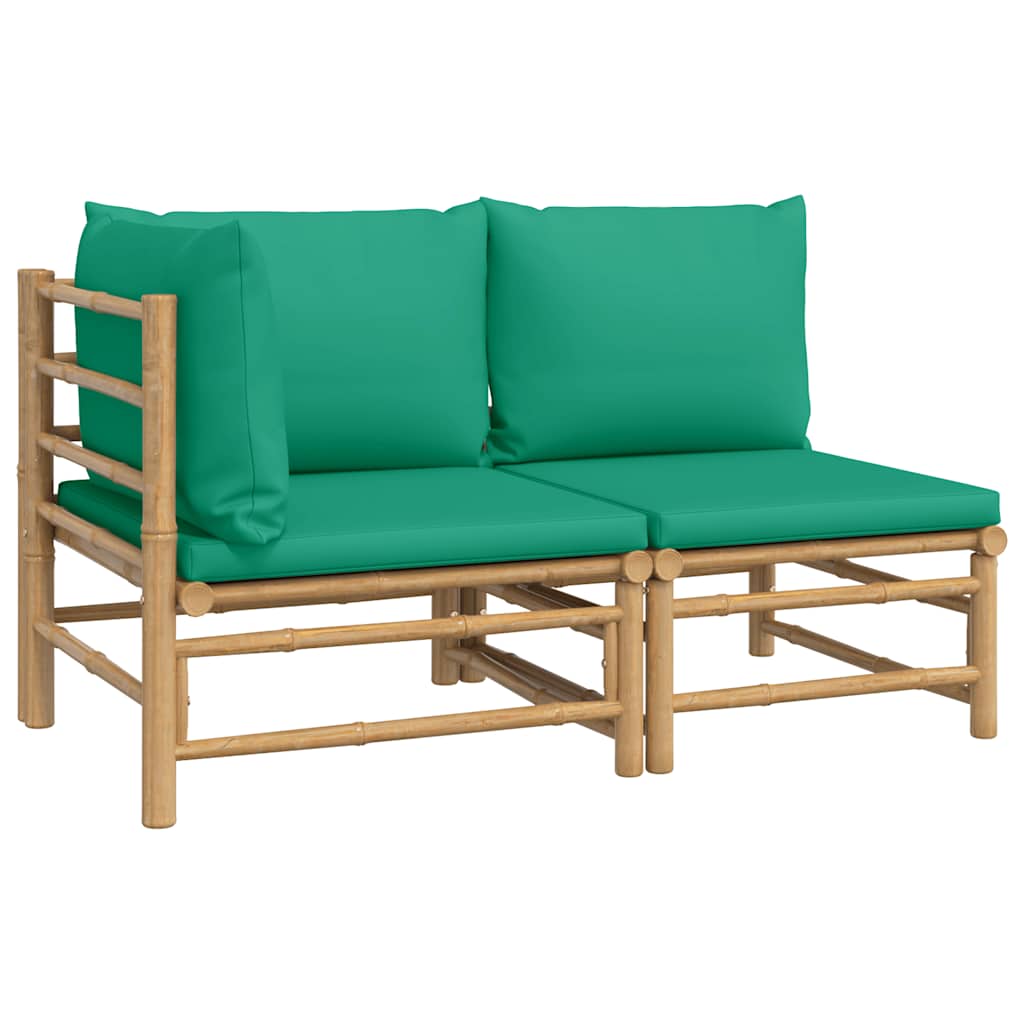 2-delige Loungeset met kussens bamboe groen is nu te koop bij PeponiXL, paradijselijk wonen!