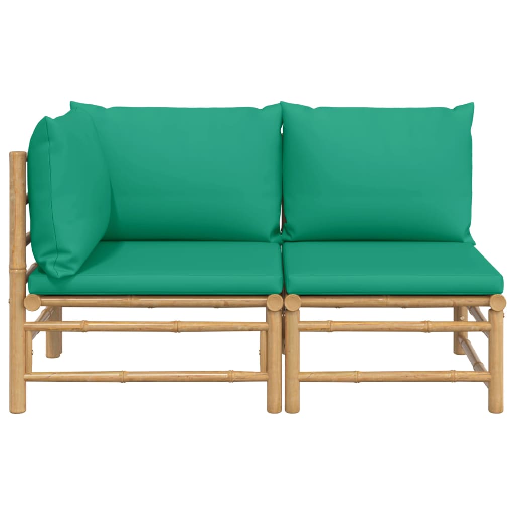2-delige Loungeset met kussens bamboe groen is nu te koop bij PeponiXL, paradijselijk wonen!