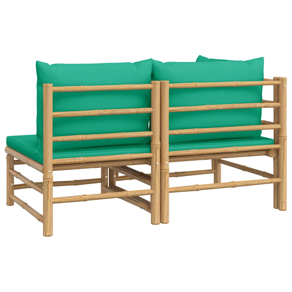 2-delige Loungeset met kussens bamboe groen is nu te koop bij PeponiXL, paradijselijk wonen!