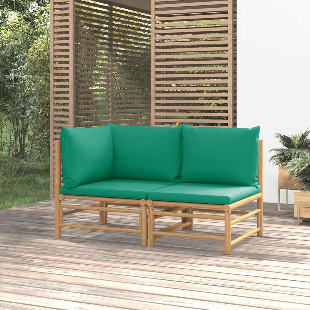 2-delige Loungeset met kussens bamboe groen is nu te koop bij PeponiXL, paradijselijk wonen!