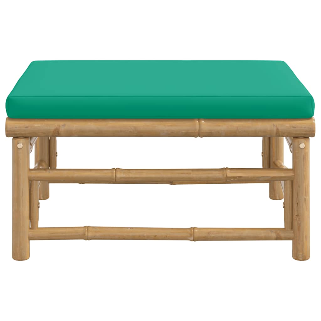Tuinvoetenbank met kussen bamboe groen is nu te koop bij PeponiXL, paradijselijk wonen!