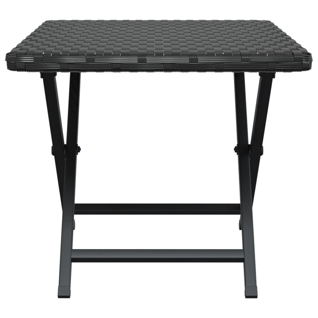 Tafel inklapbaar 45x35x32 cm poly rattan zwart is nu te koop bij PeponiXL, paradijselijk wonen!