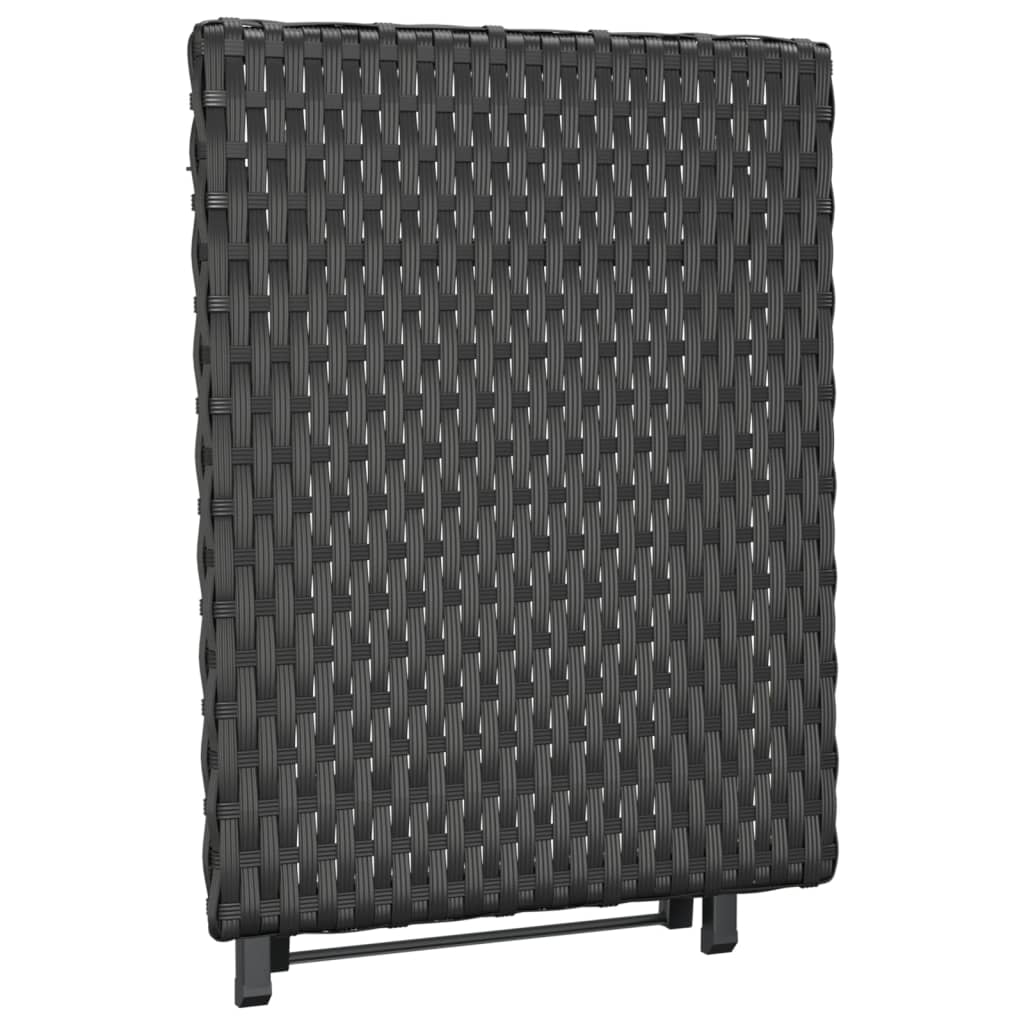 Tafel inklapbaar 45x35x32 cm poly rattan zwart is nu te koop bij PeponiXL, paradijselijk wonen!