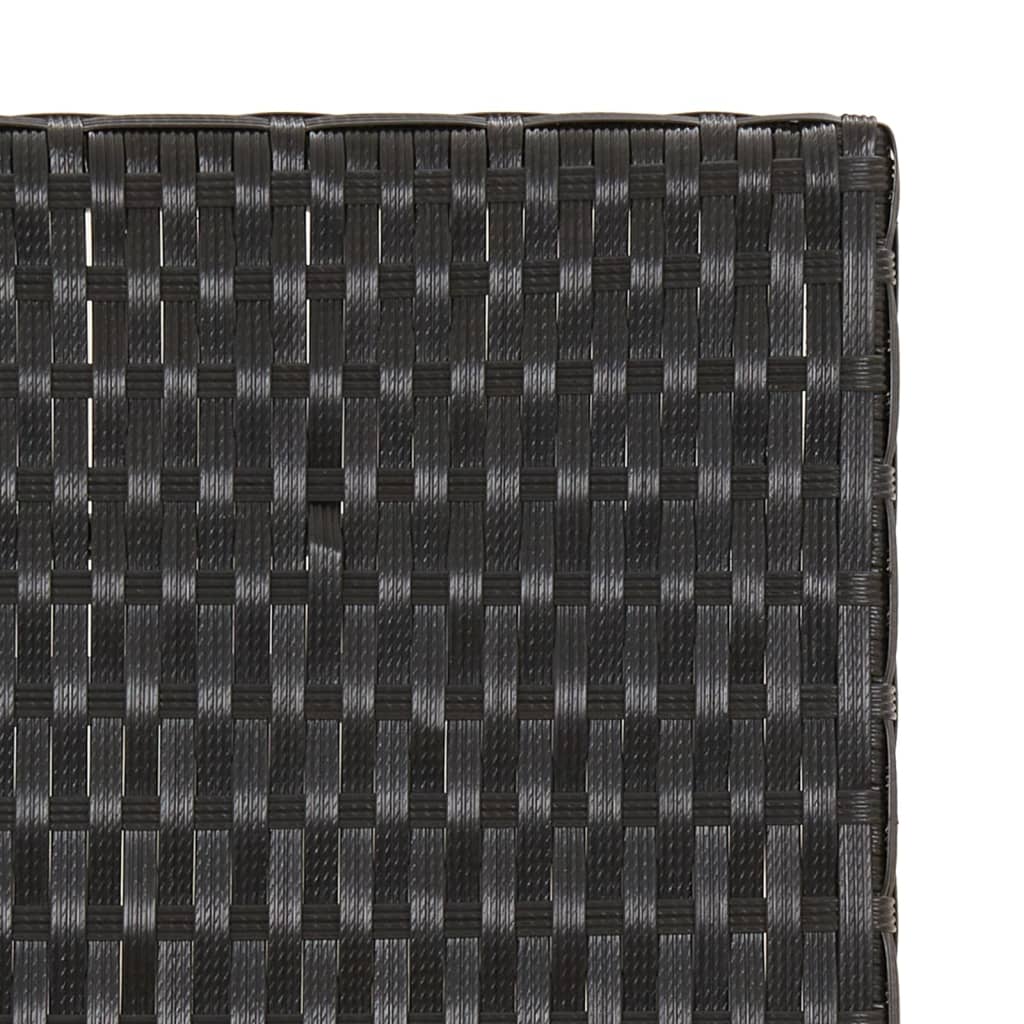 Tafel inklapbaar 45x35x32 cm poly rattan zwart is nu te koop bij PeponiXL, paradijselijk wonen!