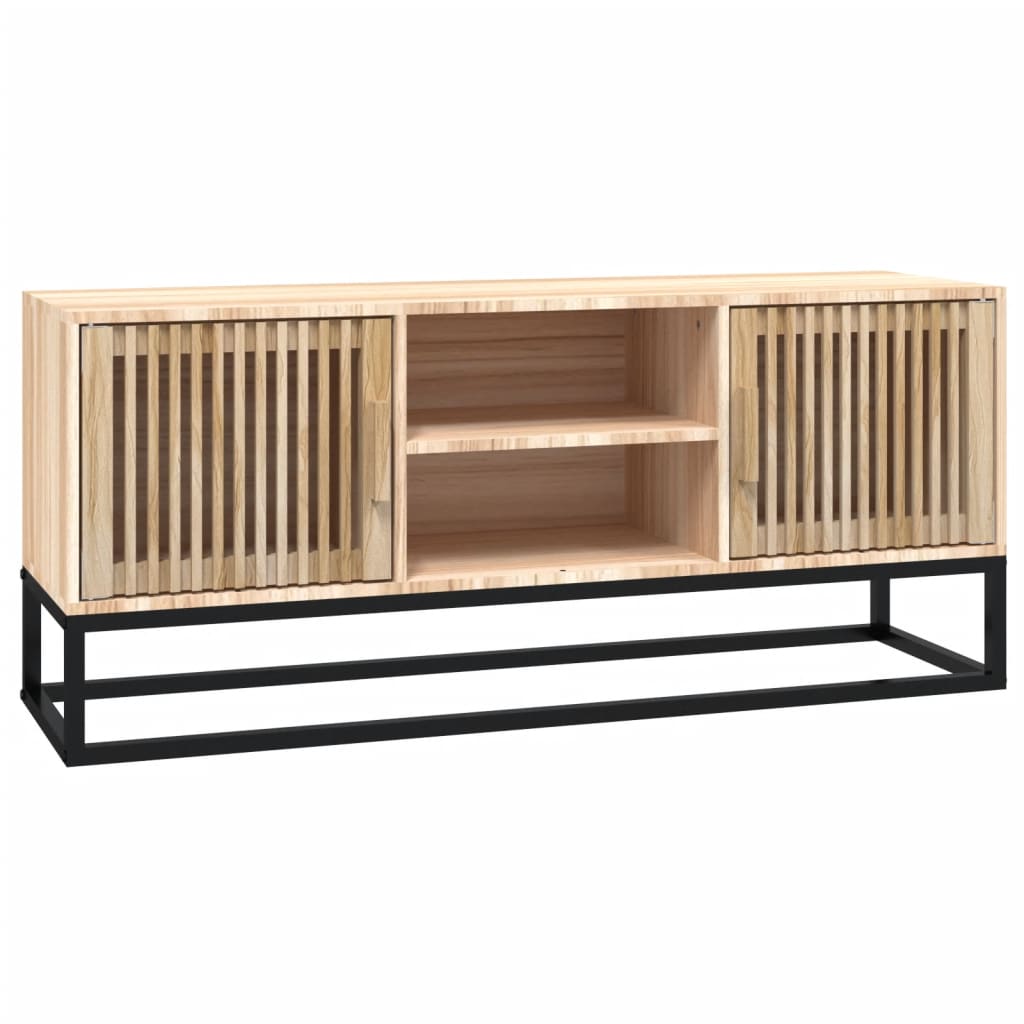 Tv-meubel 105x30x45 cm bewerkt hout en ijzer is nu te koop bij PeponiXL, paradijselijk wonen!