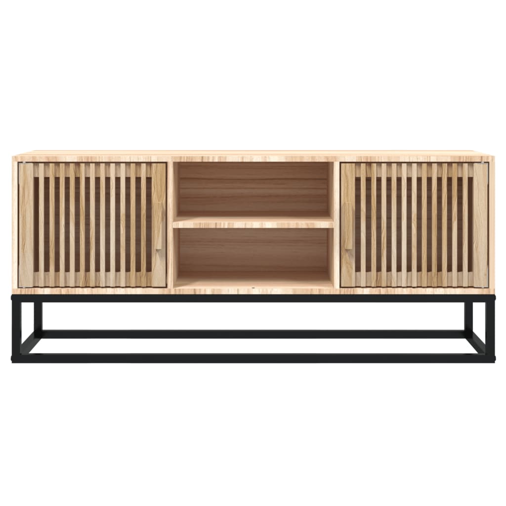 Tv-meubel 105x30x45 cm bewerkt hout en ijzer is nu te koop bij PeponiXL, paradijselijk wonen!