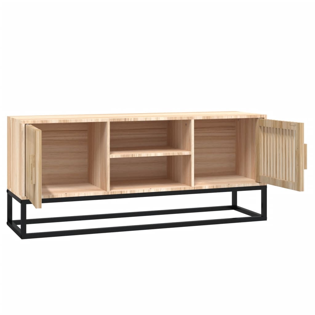 Tv-meubel 105x30x45 cm bewerkt hout en ijzer is nu te koop bij PeponiXL, paradijselijk wonen!