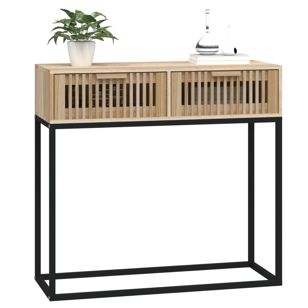 Wandtafel 80x30x75 cm bewerkt hout en ijzer is nu te koop bij PeponiXL, paradijselijk wonen!