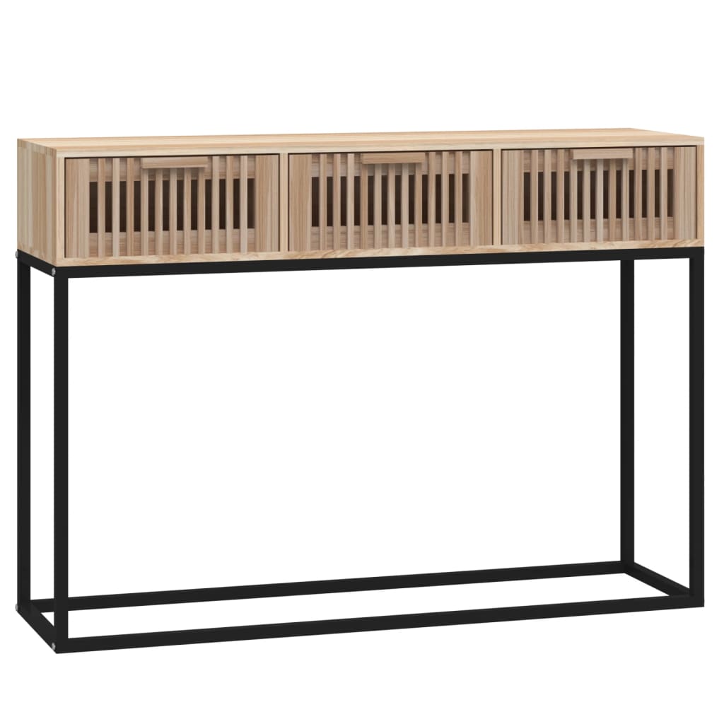Wandtafel 105x30x75 cm bewerkt hout en ijzer is nu te koop bij PeponiXL, paradijselijk wonen!