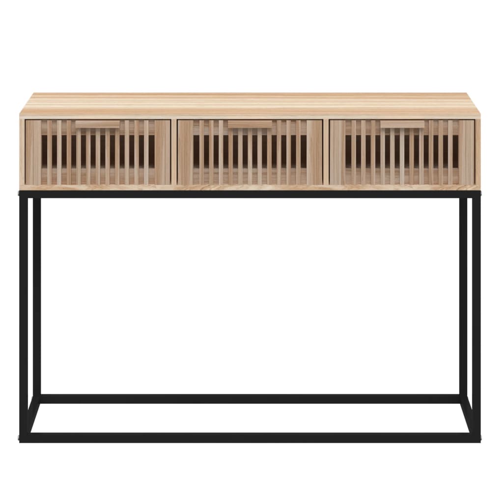 Wandtafel 105x30x75 cm bewerkt hout en ijzer is nu te koop bij PeponiXL, paradijselijk wonen!