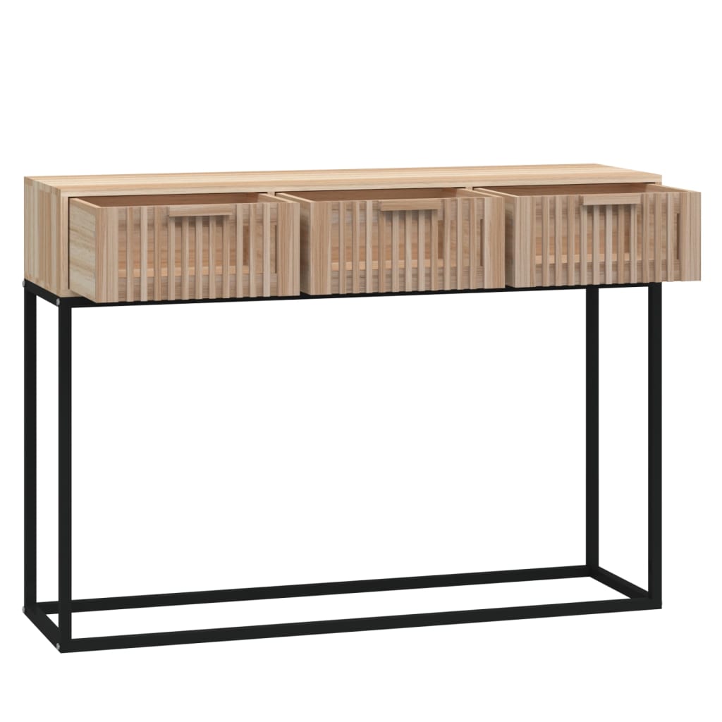 Wandtafel 105x30x75 cm bewerkt hout en ijzer is nu te koop bij PeponiXL, paradijselijk wonen!