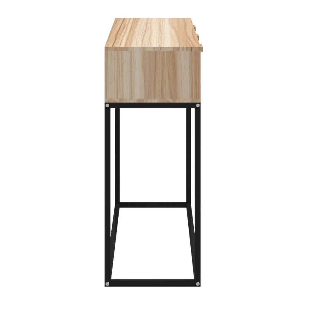 Wandtafel 105x30x75 cm bewerkt hout en ijzer is nu te koop bij PeponiXL, paradijselijk wonen!