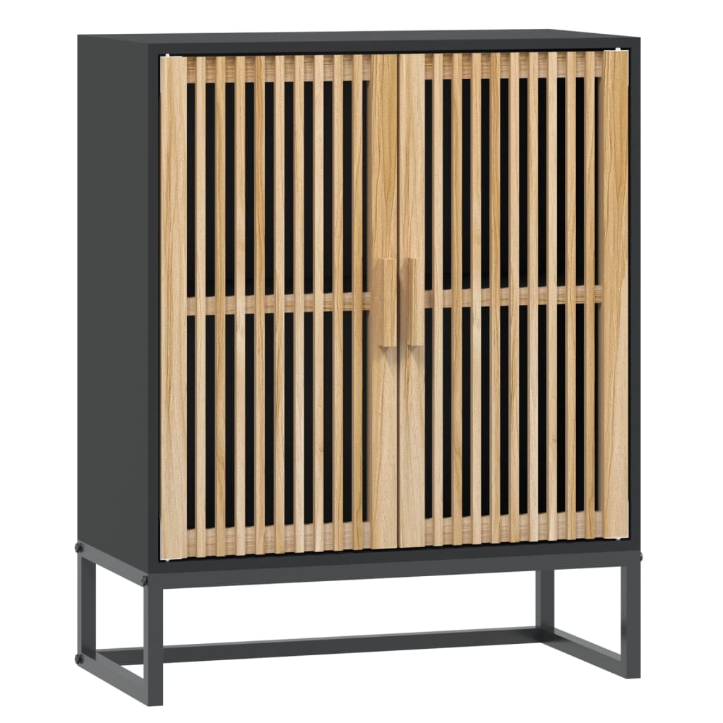 Dressoir 60x30x75 cm bewerkt hout zwart is nu te koop bij PeponiXL, paradijselijk wonen!