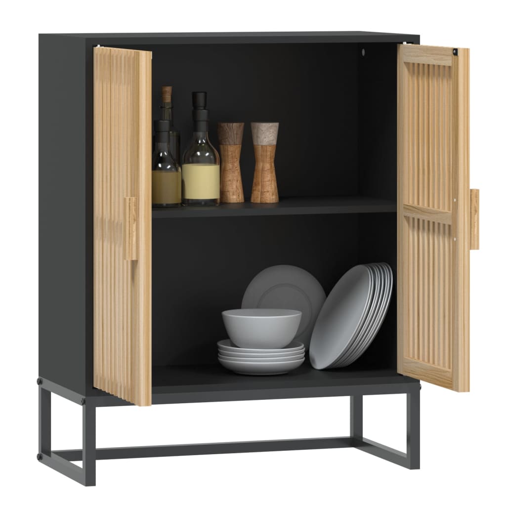 Dressoir 60x30x75 cm bewerkt hout zwart is nu te koop bij PeponiXL, paradijselijk wonen!