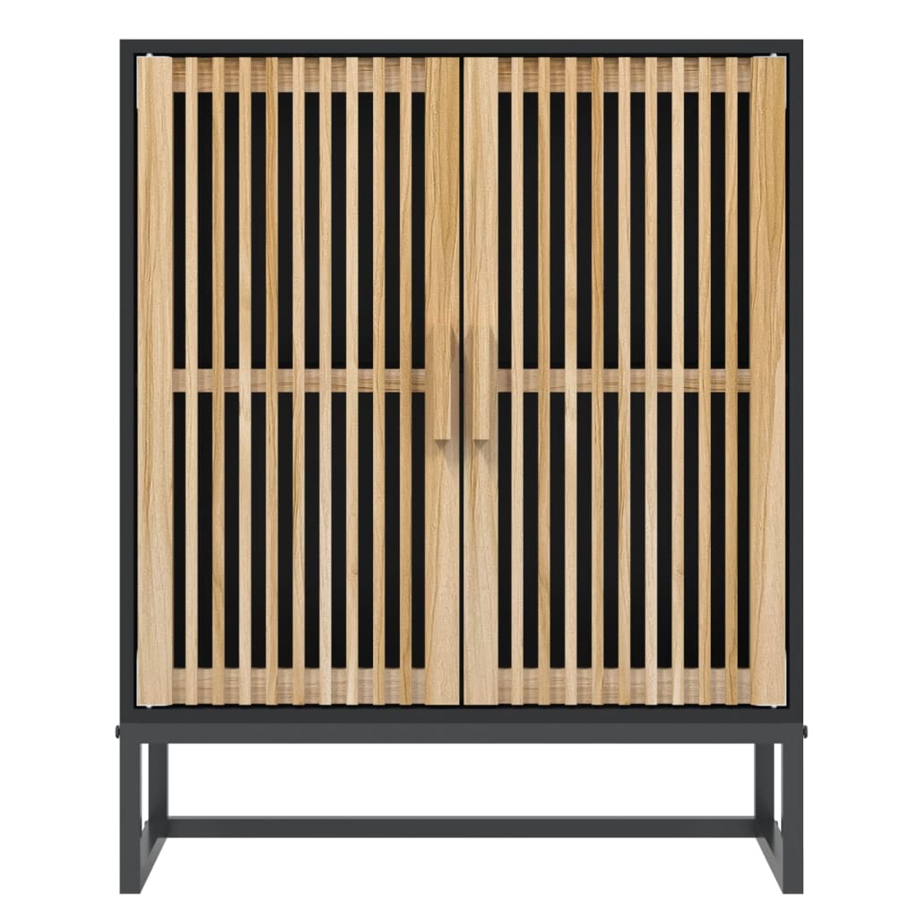 Dressoir 60x30x75 cm bewerkt hout zwart is nu te koop bij PeponiXL, paradijselijk wonen!
