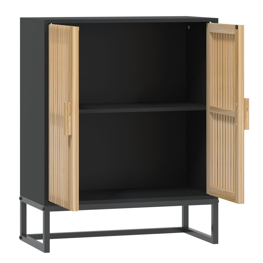 Dressoir 60x30x75 cm bewerkt hout zwart is nu te koop bij PeponiXL, paradijselijk wonen!